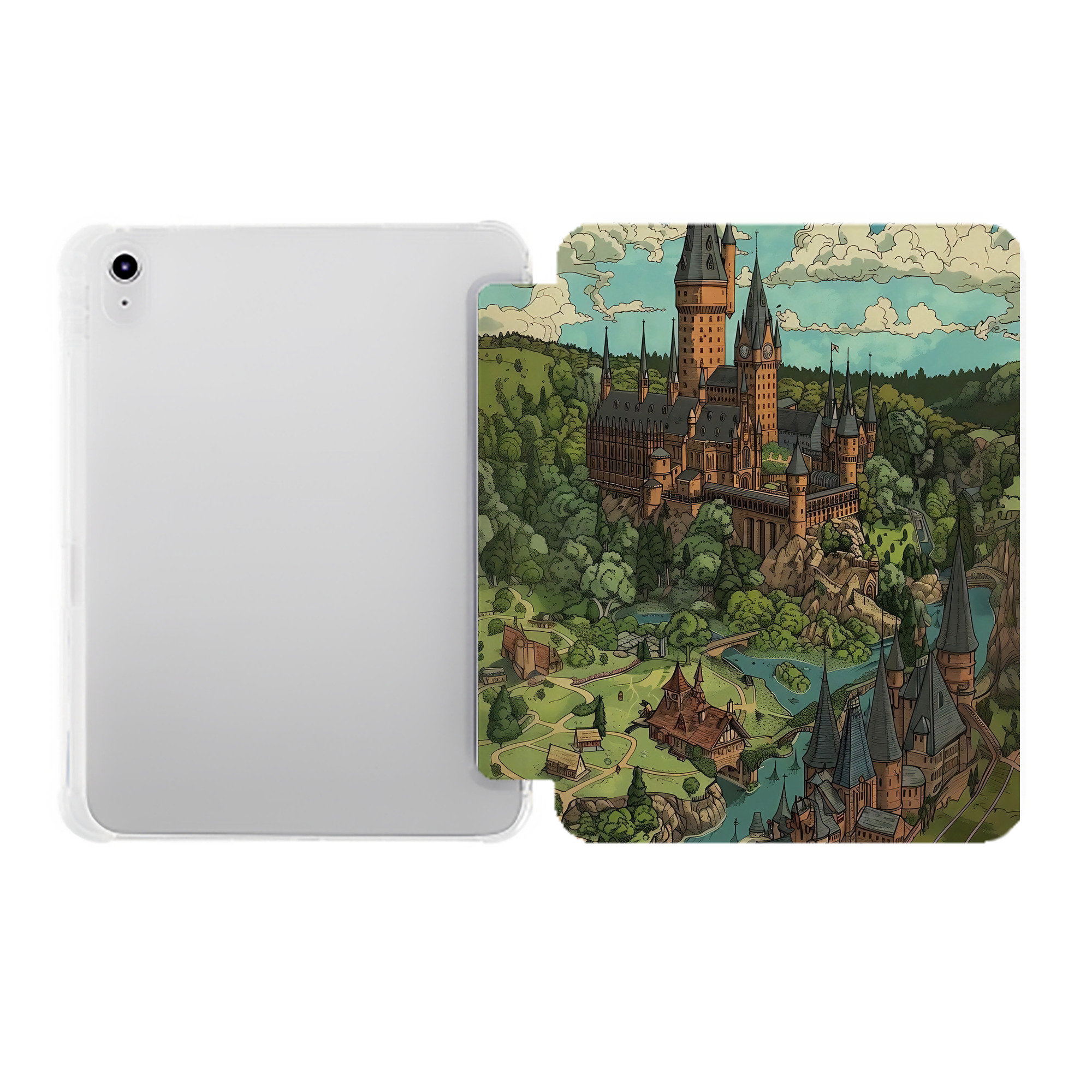 （画像用） Harry Potter ハリー・ポッターシリーズ IPad ケース ペン収納付き 三つ折りスタンド PUレザー×シリコン 対応機種9.5/10.5/10.9インチ